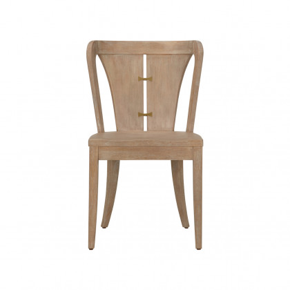 Wildwood - Venturi Chair in Natural/Whitewash/Antique Brass, Small