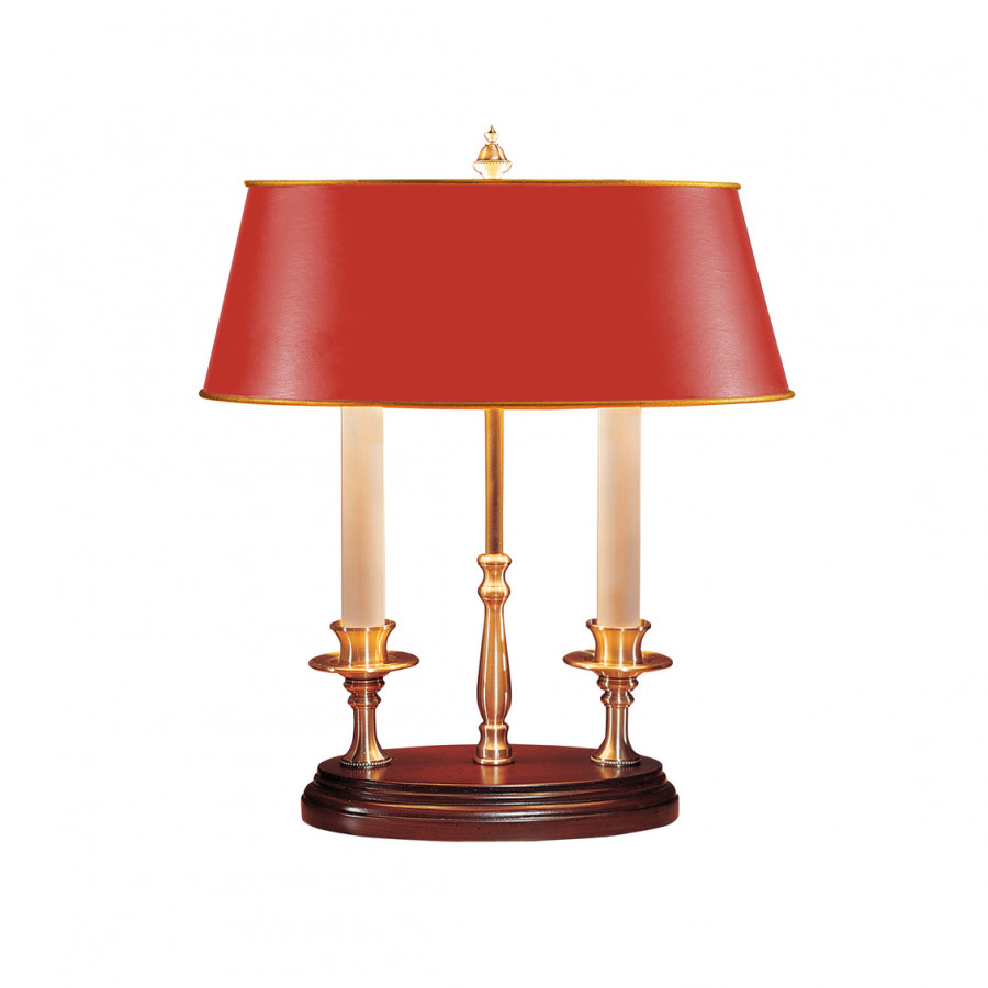 Wildwood Twin Candle Desk Lamp - Red