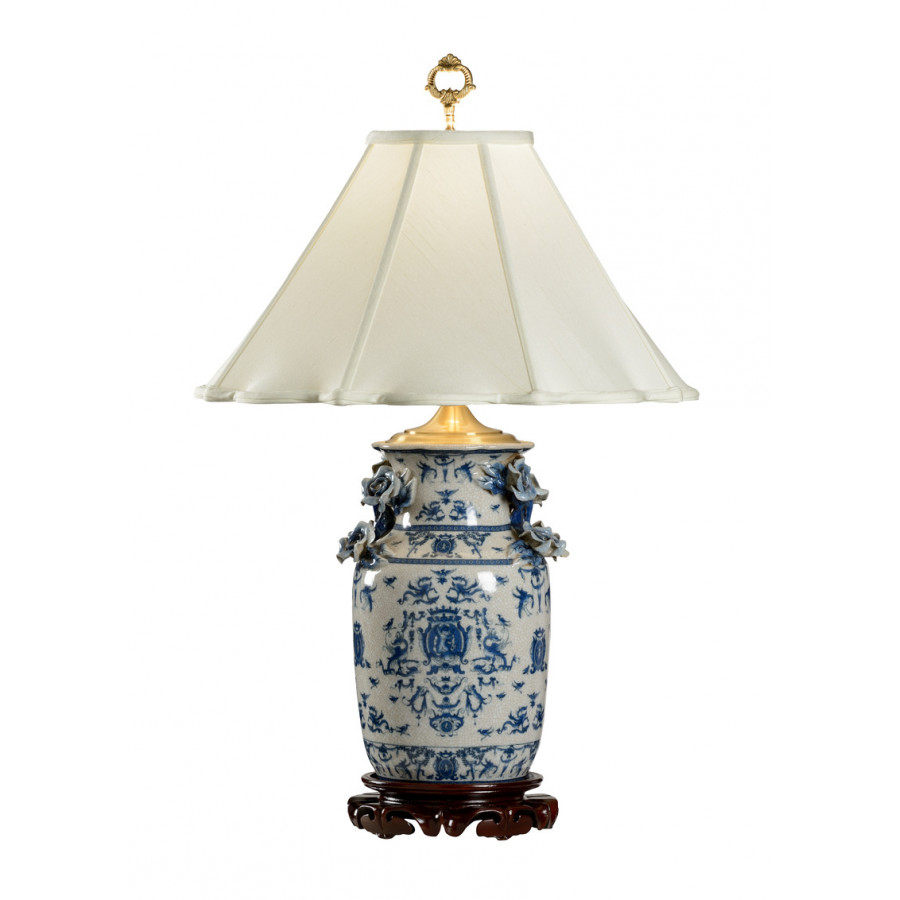 Wildwood - Blue and White Dragon Lamp in Porcelain
