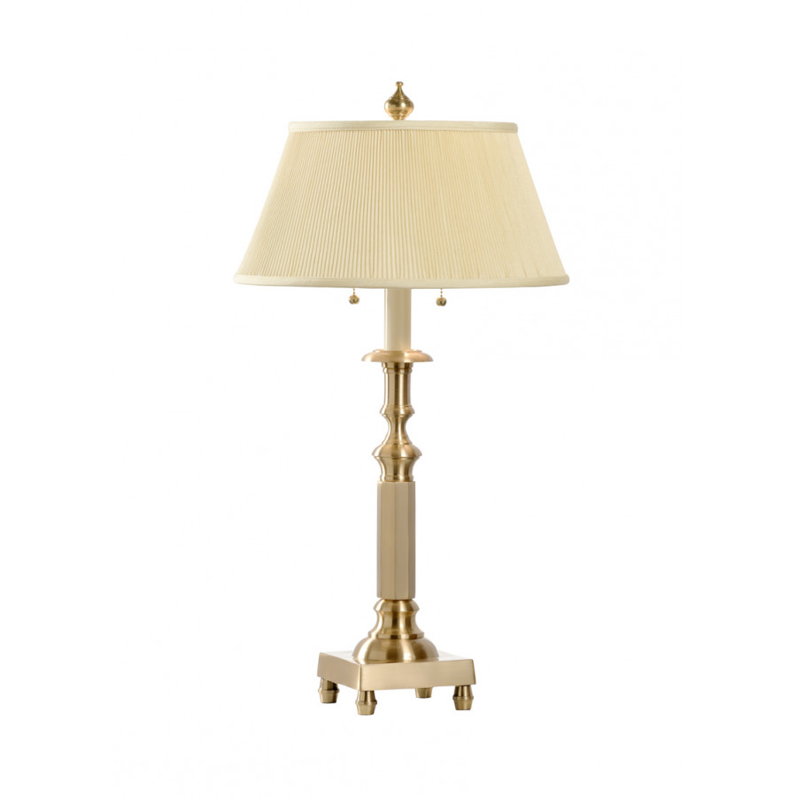 Wildwood - Octagon Candlestick Lamp in Antique Patina, Brass
