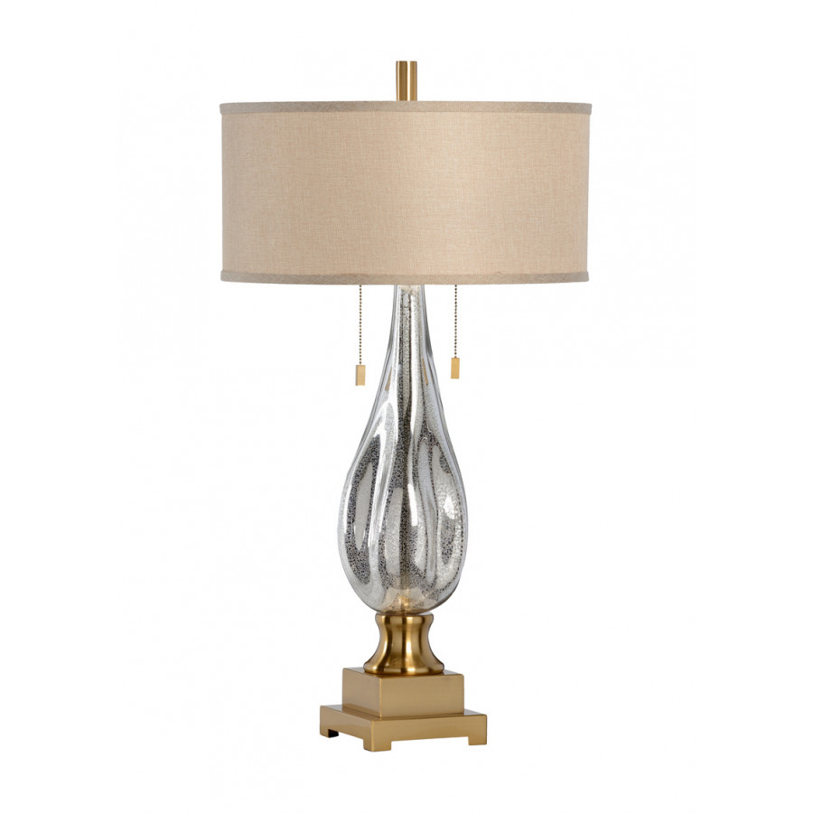 Wildwood - Delano Lamp in Speckled/Mercury, Crystal