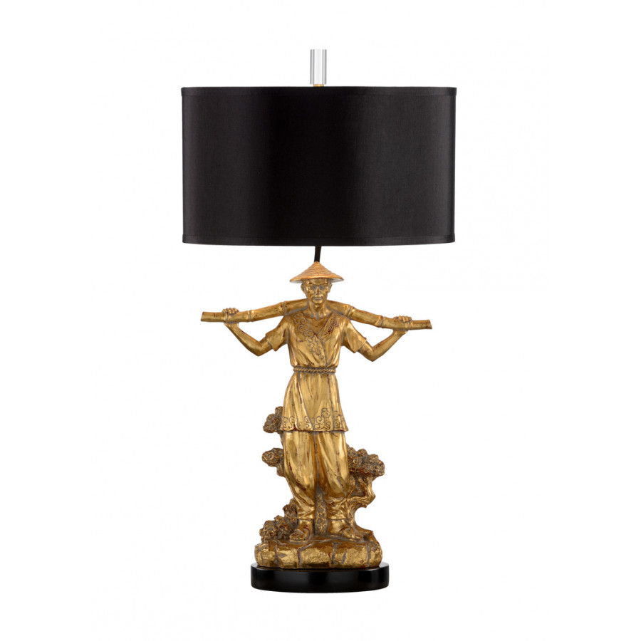 Wildwood - Mr. Wynn Lamp in Gold Leaf, Composite