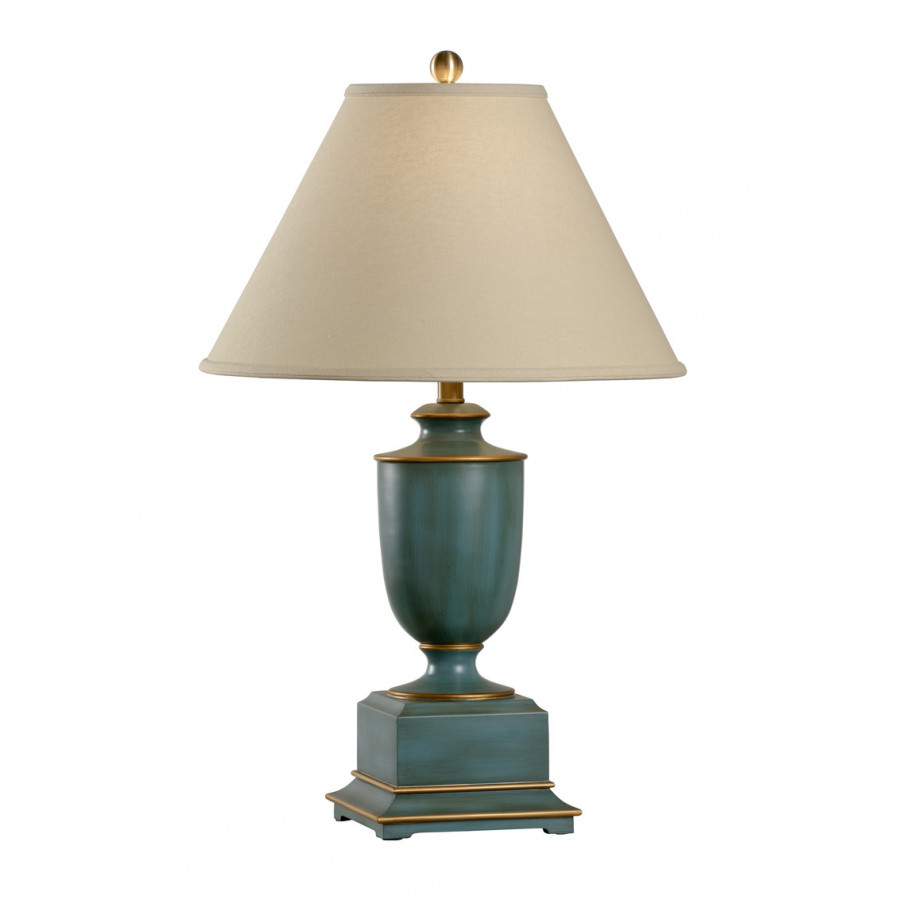 Wildwood Old Washed Urn Lamp - Teal