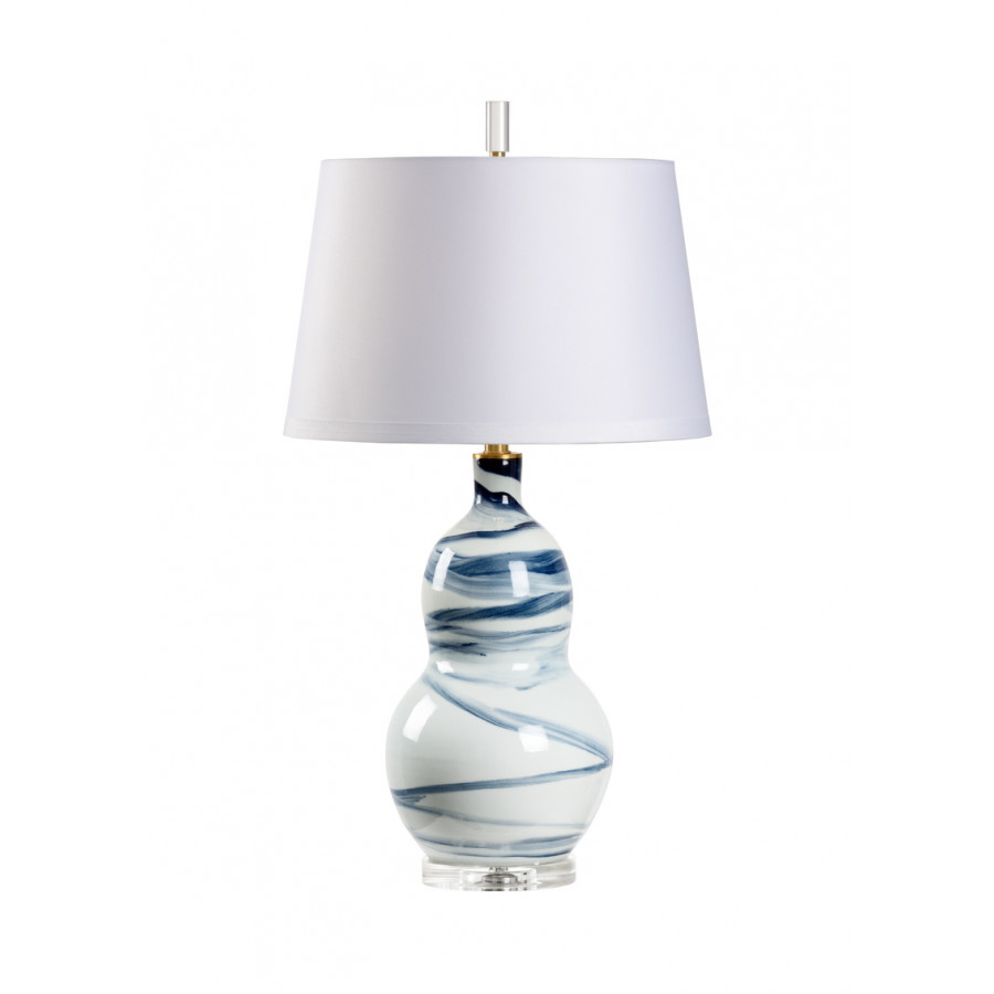 Wildwood - Isadora Lamp in Blue/White Glaze, Porcelain