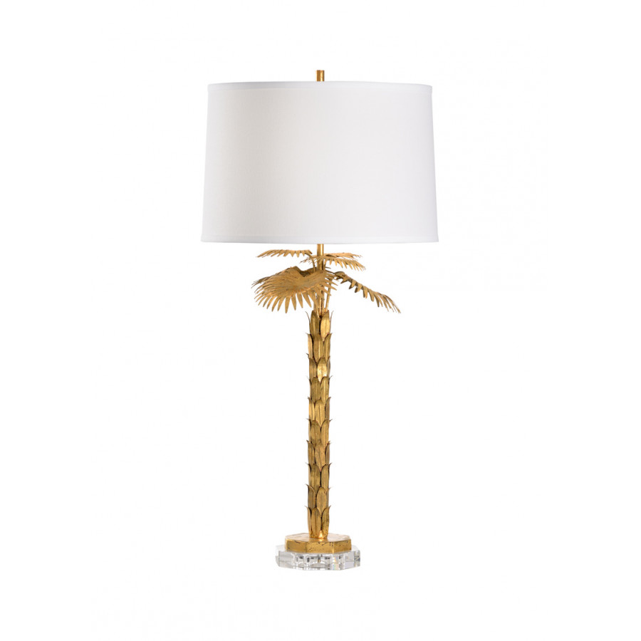 Wildwood - Palm Island Lamp in Gold