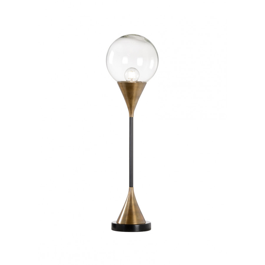 Wildwood - Lobby Bobbi Lamp in Antique/Matte Black/Clear, Brass