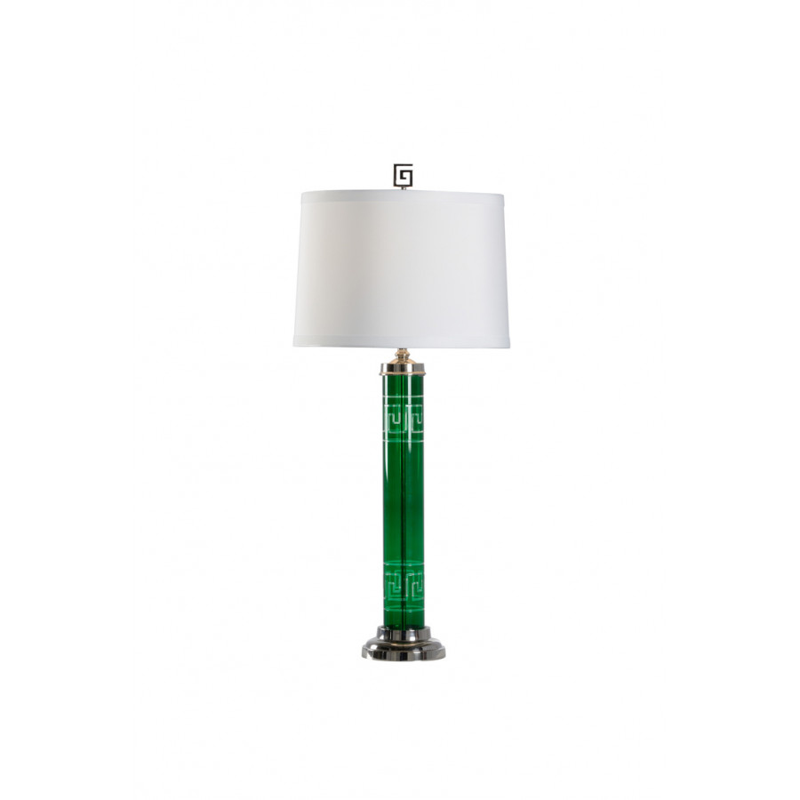 Wildwood - Servus Lamp in Green, Glass