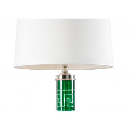 Wildwood - Servus Lamp in Green, Glass