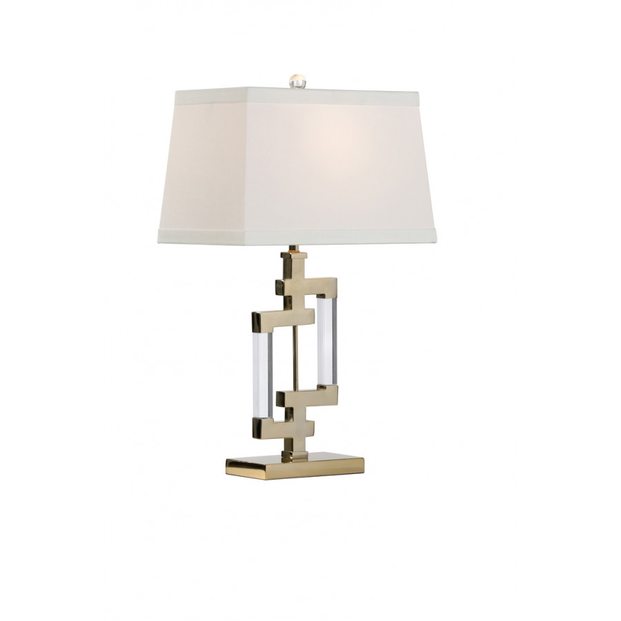 Wildwood - Hayes Lamp in Polished/Clear, Brass