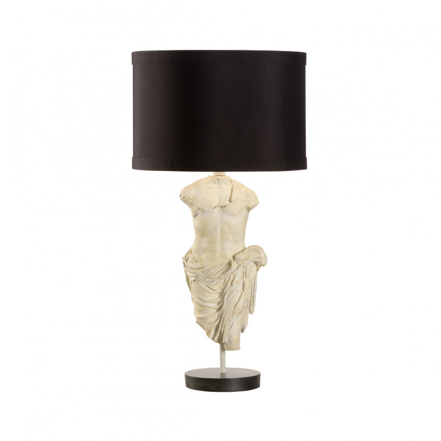 Wildwood - Roman Emperor Statue Lamp in Antique Stone, Composite