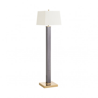 Whiteline Square Shooter Floor Lamp in Black Nickel