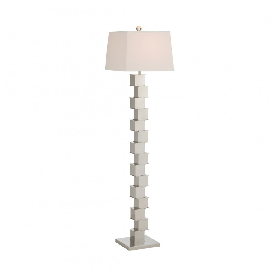 Whiteline The Square Mile Floor Lamp in Polished Nickel