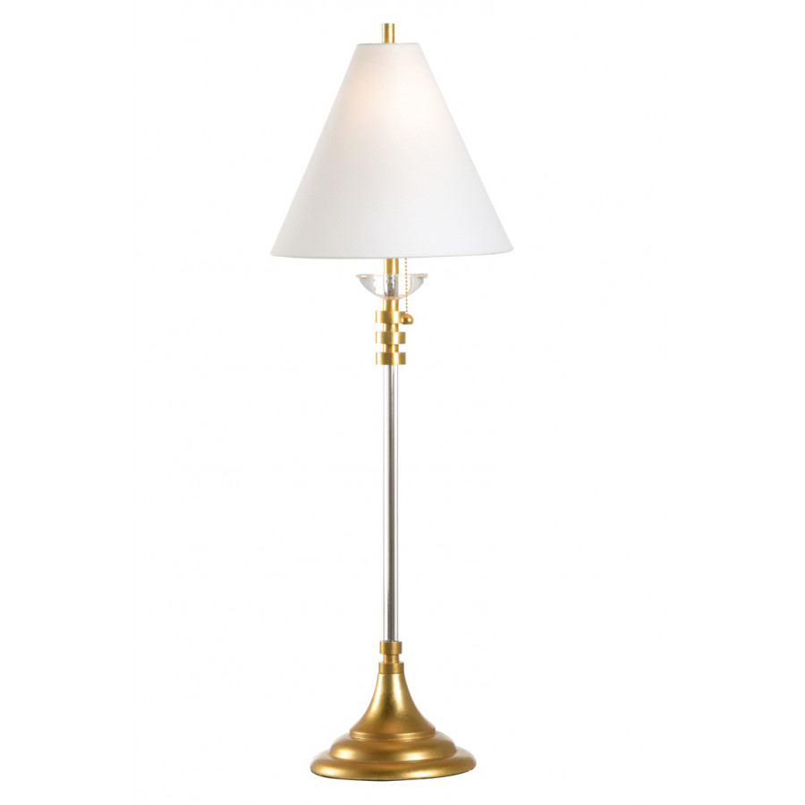 Wildwood - Zoe Lamp in Gold Leaf/Clear, Composite