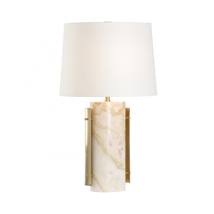 Wildwood - Matera Lamp in Natural Calacatta Gold/Coffee Bronze, Marble