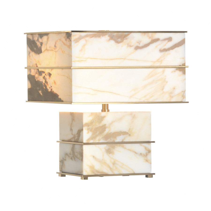 Wildwood - Barletta Lamp in Coffee Bronze/Calacatta Gold, Iron