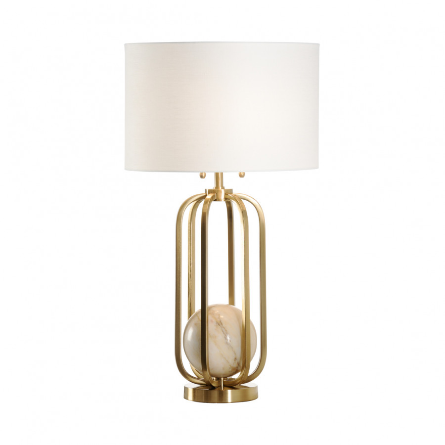 Wildwood - Varese Lamp in Coffee Bronze/Calacattan Gold, Medium
