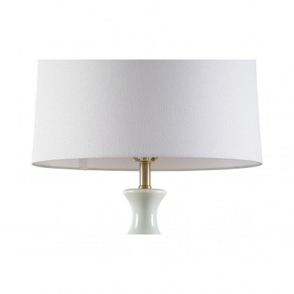 Wildwood - Waterspout Lamp in Crisp Blue Glaze, Ceramic/Porcelain