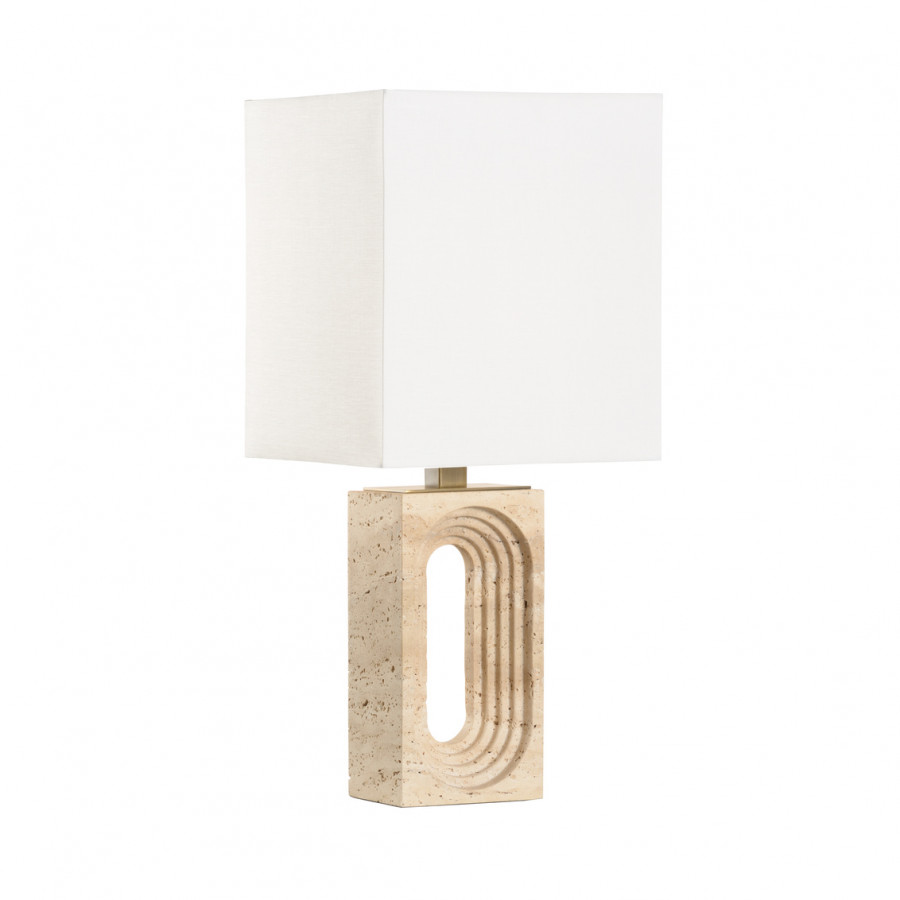 Wildwood - Archway Lamp in Natural/Coffee Bronze, Travertine