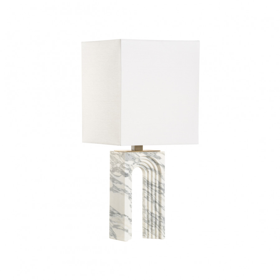 Wildwood - Curvature Lamp in Arabescato/Coffee Bronze, Stone