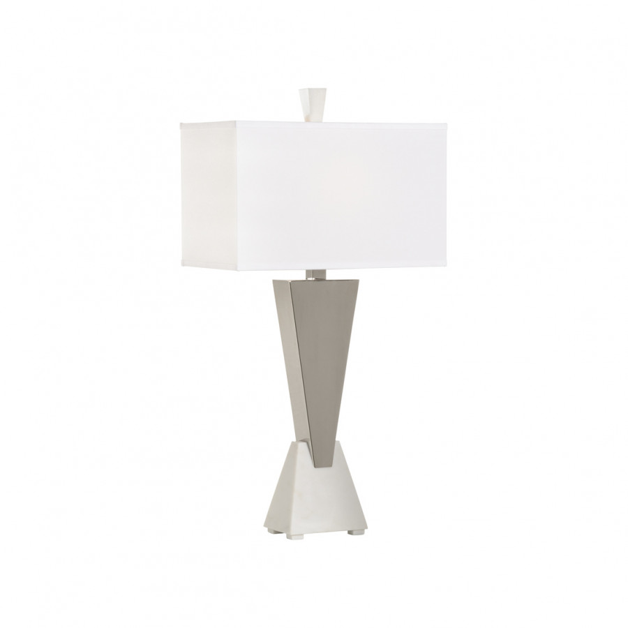 Wildwood - Sterling Lamp in Polished Nickel/Crystal White, Metal