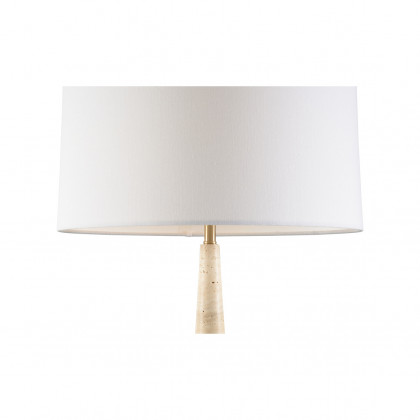 Wildwood - Harwich Lamp in Natural White/Coffee Bronze, Travertine