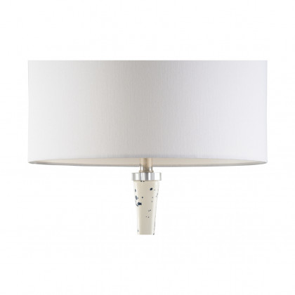 Wildwood - Jackson Lamp in White/Black Glaze, Ceramic/Crystal
