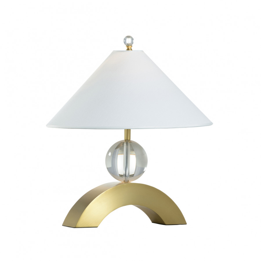 Wildwood - Crest Table Lamp in Antique Brass/Clear