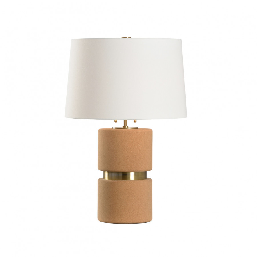 Wildwood - Corsica Lamp in Natural/Antique Brass, Cork
