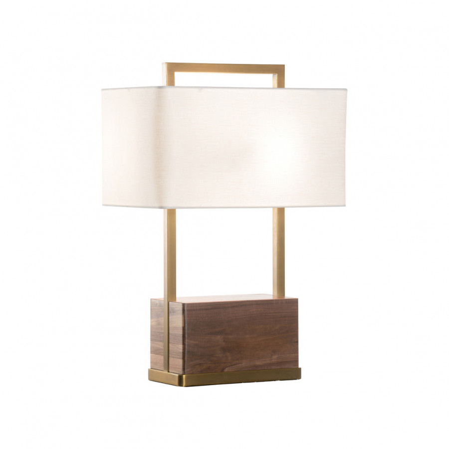 Wildwood - Hayes Table Lamp in Walnut/Antique Brass