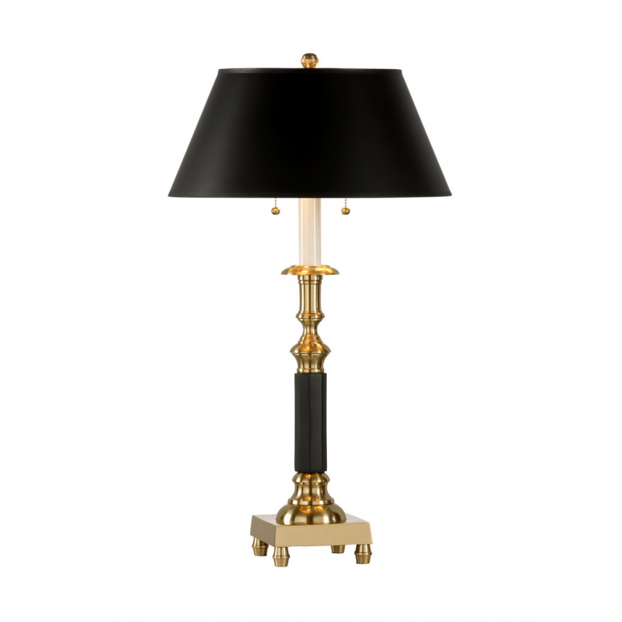 Wildwood - Felix Lamp in Antique/Black, Brass