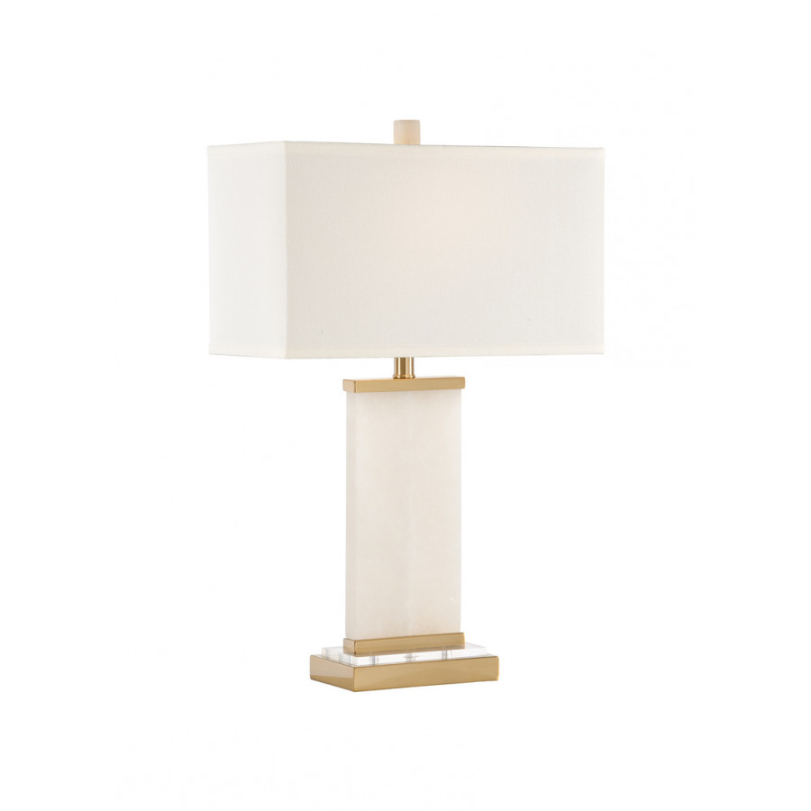 Wildwood - Damon Lamp in Natural White, Alabaster