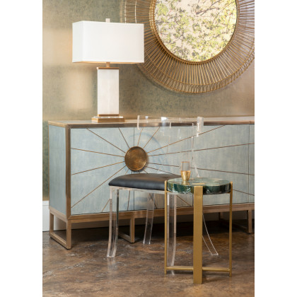 Wildwood - Damon Lamp in Natural White, Alabaster
