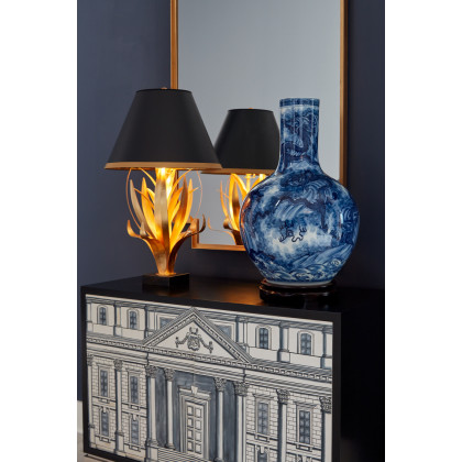 Wildwood Lilith Lamp - Black, Gold Leaf