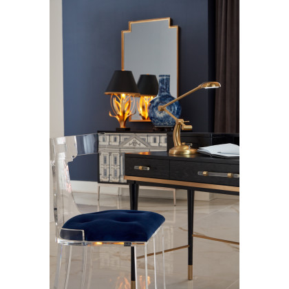 Wildwood Lilith Lamp - Black, Gold Leaf