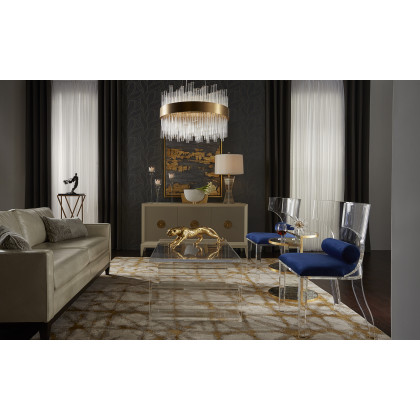 Wildwood - Hadid Lamp in Clear/Antique, Crystal