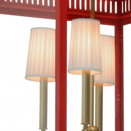 Wildwood Salt Run Lantern - Antique/Red Lacquer/Clear, Small