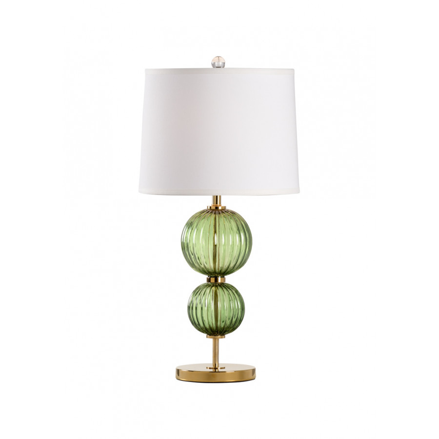 Wildwood - Cara Lamp in Green, Crystal
