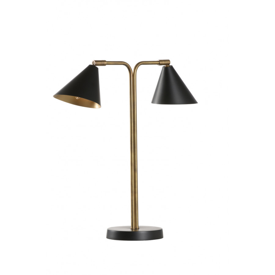 Wildwood - Rizzo Lamp in Antique/Black, Brass