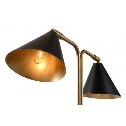Wildwood - Rizzo Lamp in Antique/Black, Brass