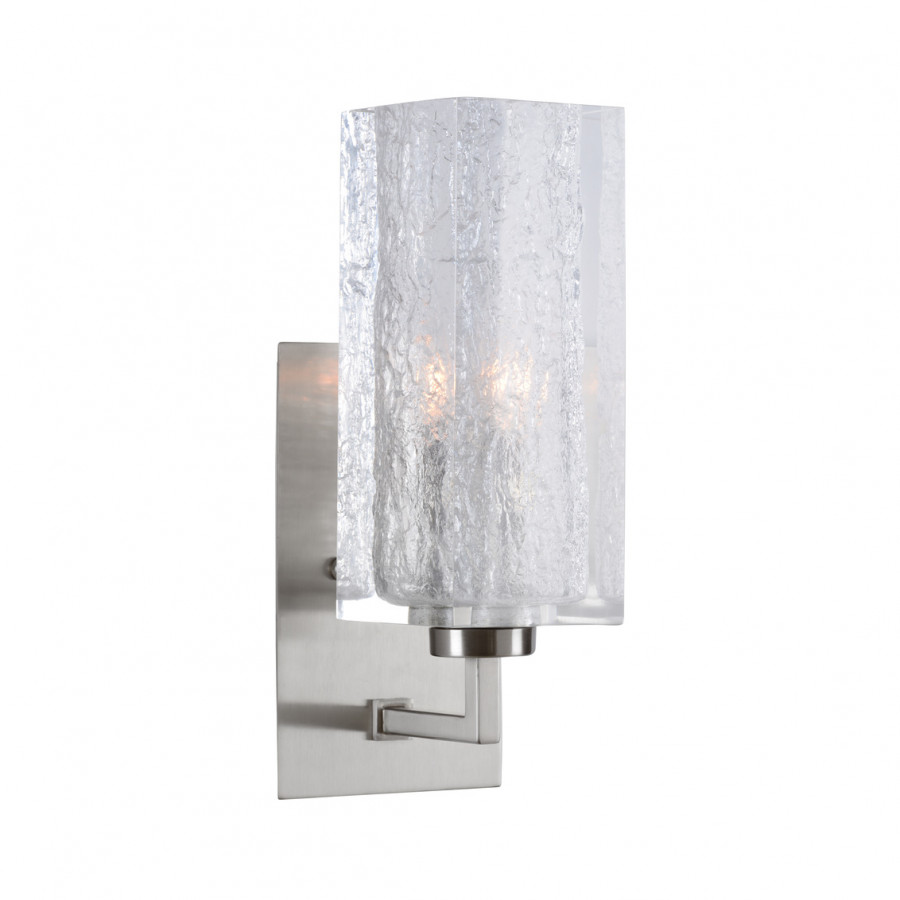Wildwood - Lucallan Sconce in Satin Nickel/Textured, Iron