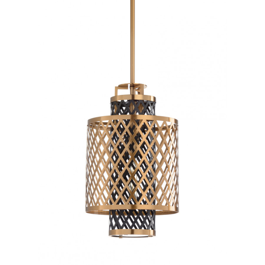 Wildwood - Sabine Pendant in Antique Brass/Black, Iron