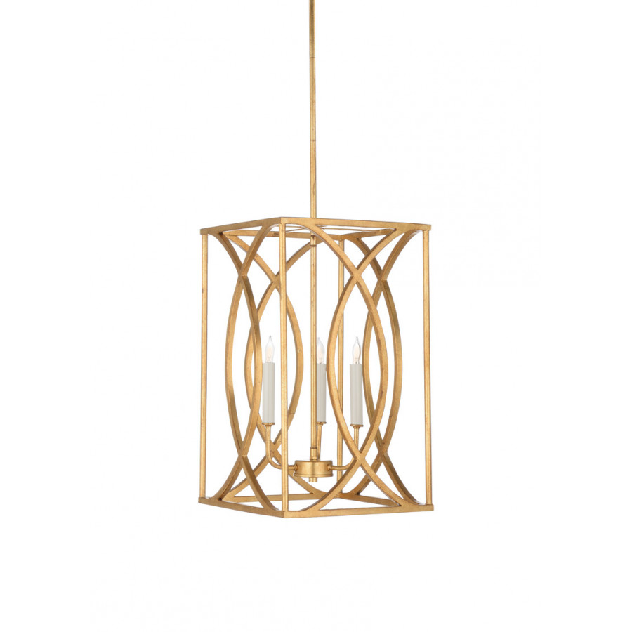 Wildwood Society Hill Chandelier - Antique Gold Leaf, Small