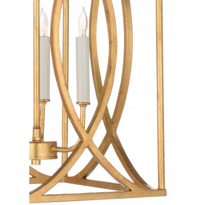 Wildwood Society Hill Chandelier - Antique Gold Leaf, Small