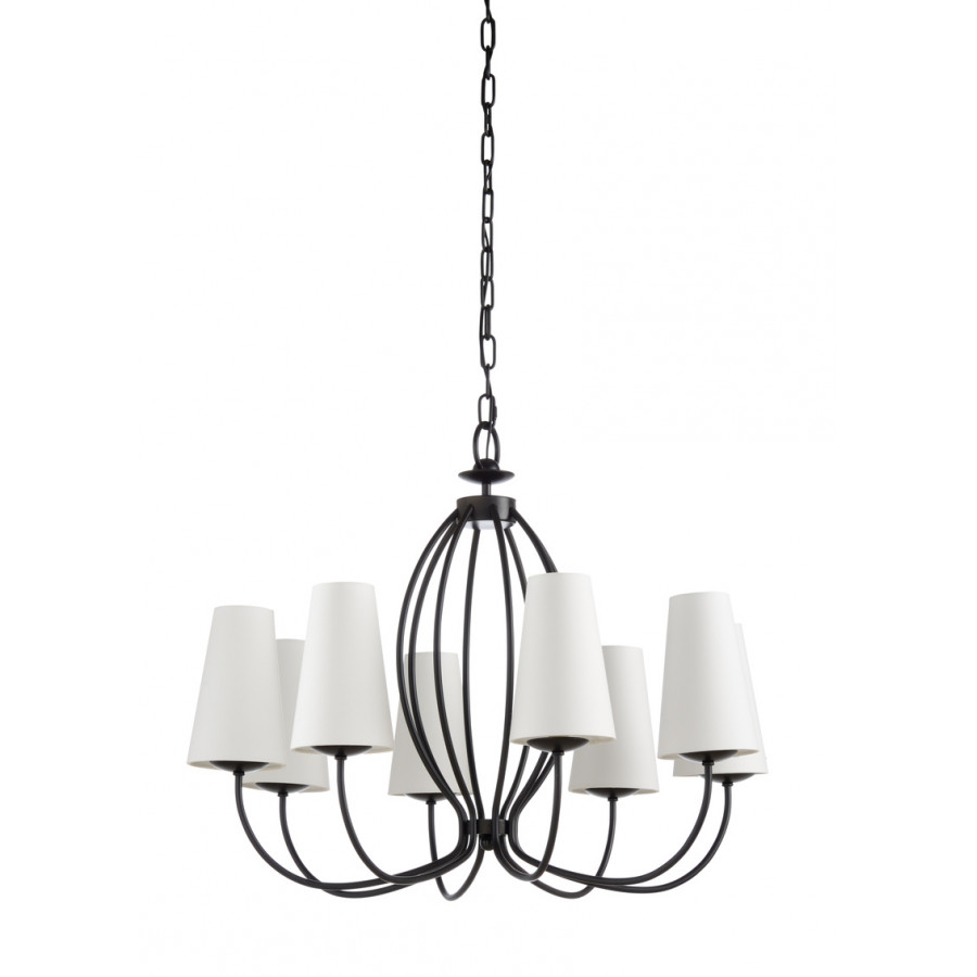 Wildwood - Paxton Chandelier in Satin Black, Iron