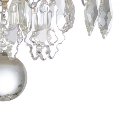 Wildwood Versailles Chandelier - Antique Silver Leaf/Clear, Small