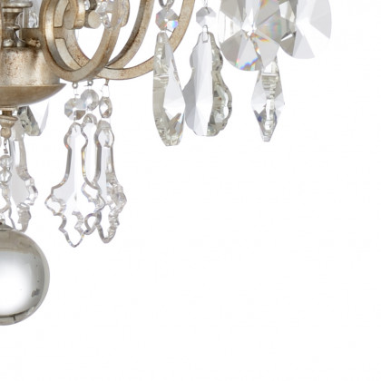 Wildwood Versailles Chandelier - Antique Silver Leaf/Clear, Large