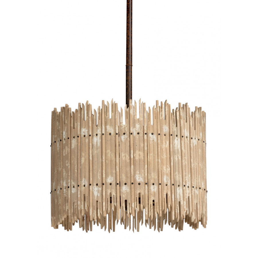 Wildwood - Lipton Chandelier in Weathered Natural/Rust, Large