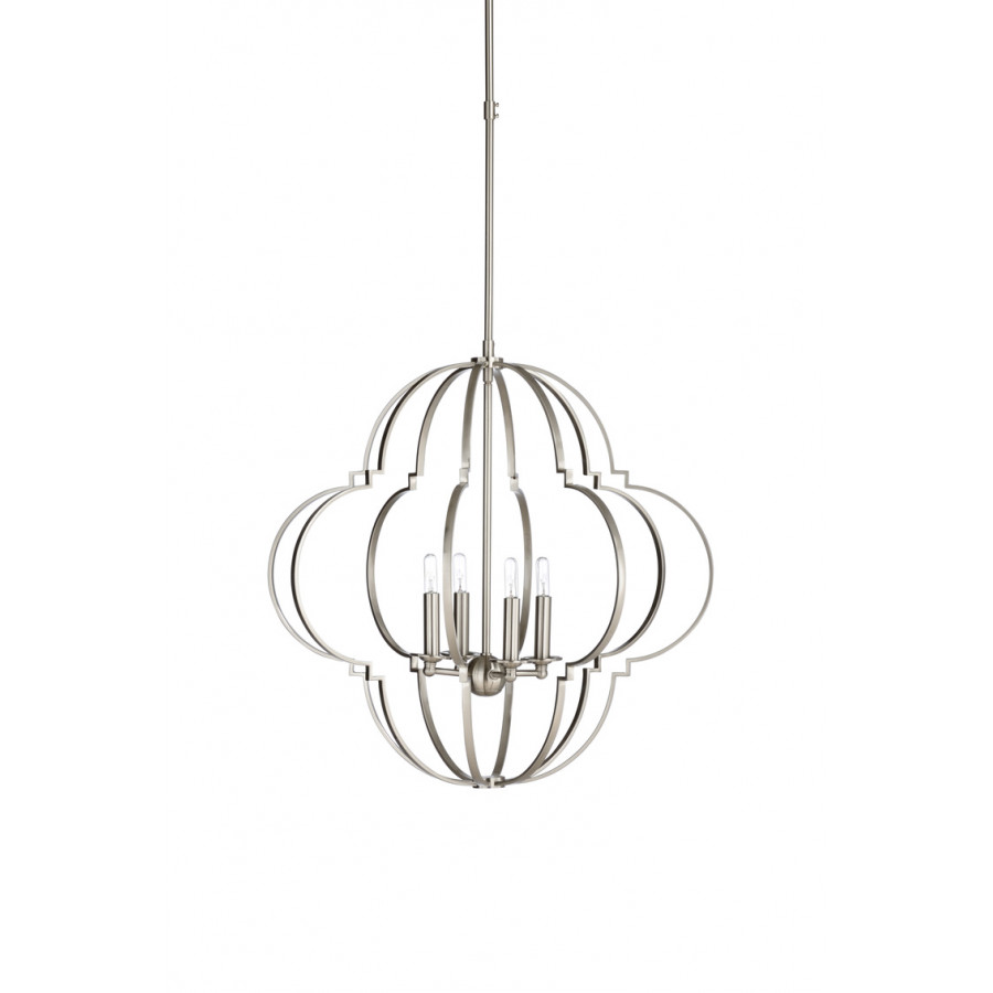 Wildwood - Lola Chandelier in Nickel, Large