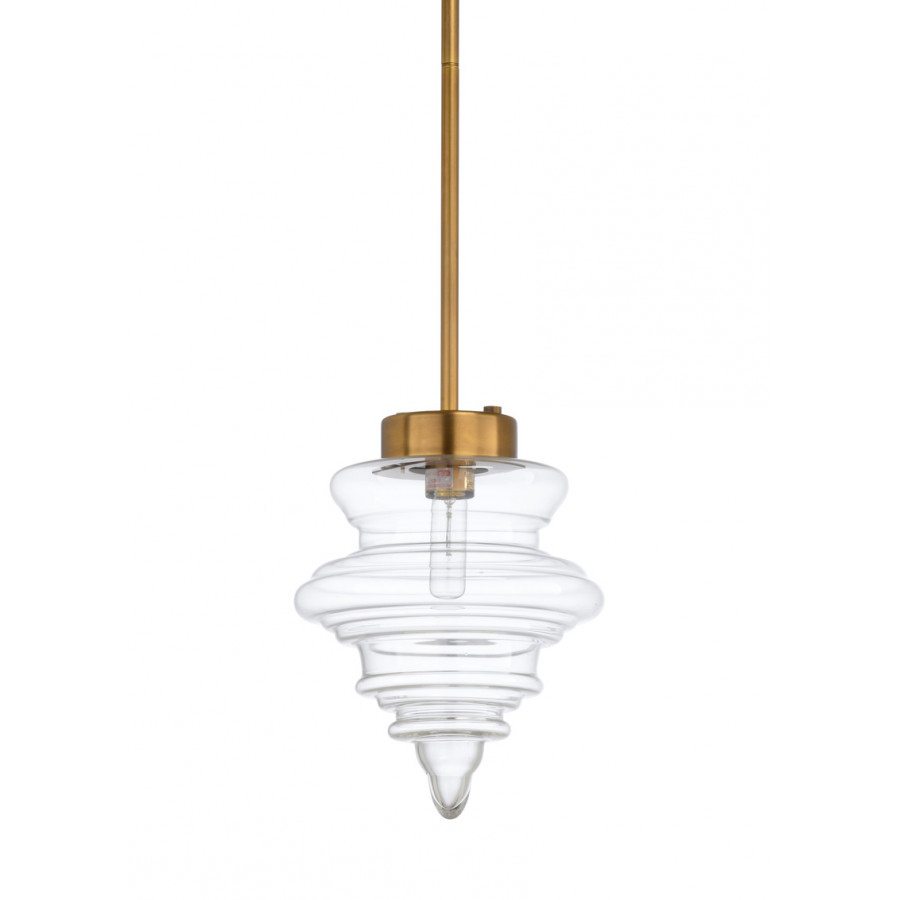 Wildwood - Richmond Pendant in Antique Brass/Clear, Iron