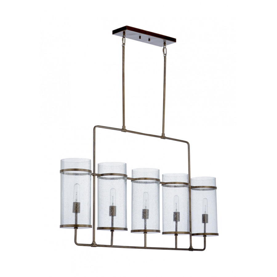Wildwood - Mcguire Chandelier in Bronze/Clear/Seeded, Iron
